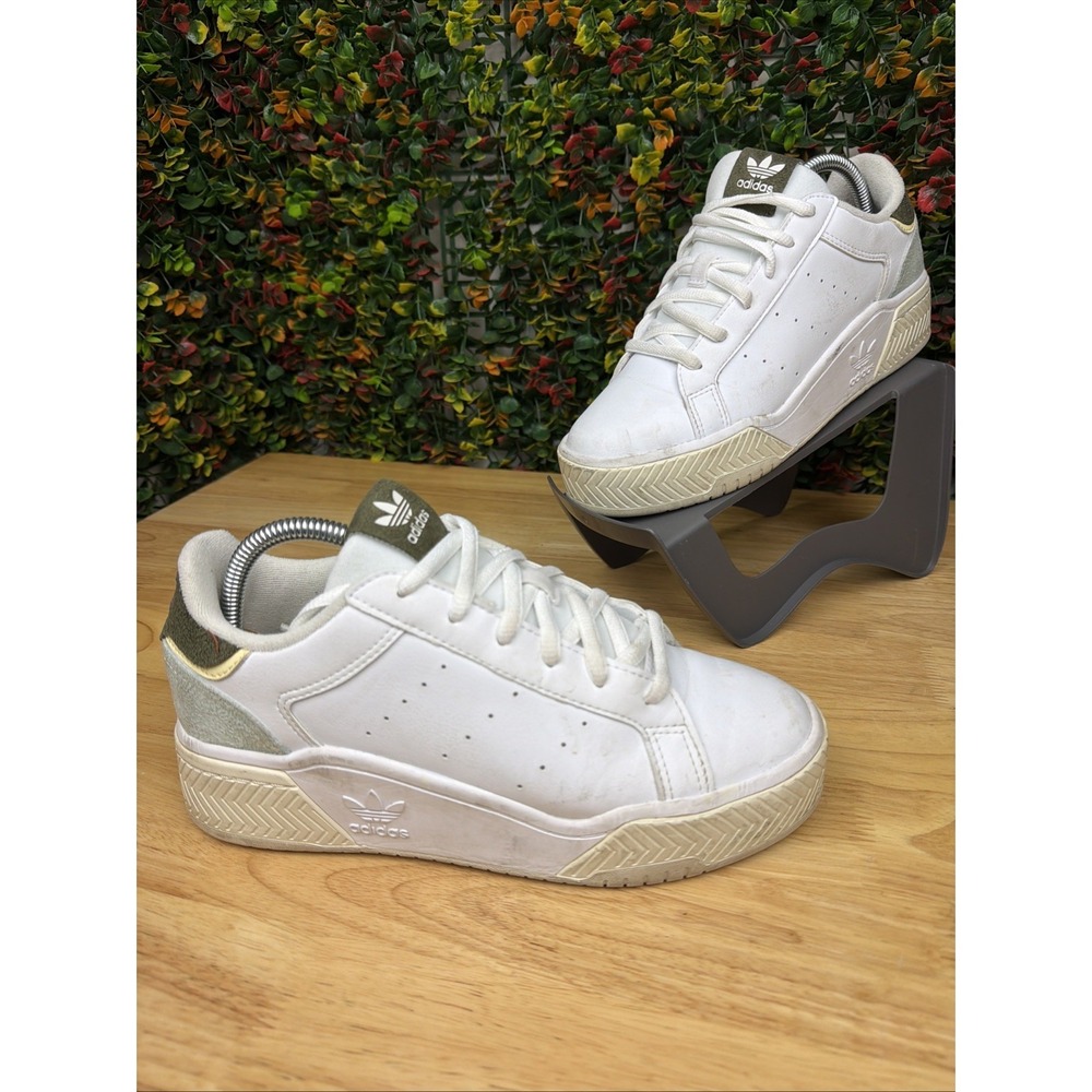 Adidas Originals Court Tourino Bold Platform Shoes White Leather Sneaker Women 8